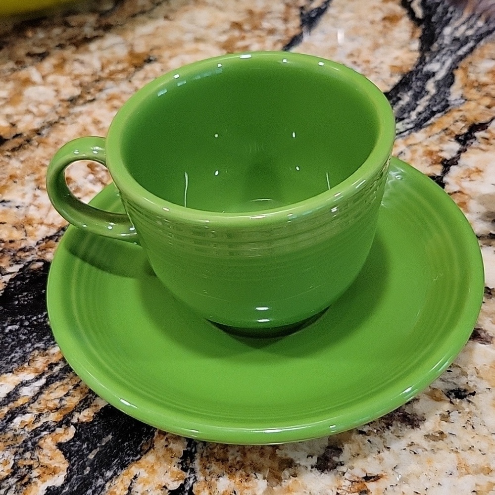 FIESTAWARE Shamrock Cup & Saucer - Fiesta Ware Tea Coffee